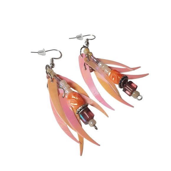 Handmade By Donovan Beaded Dangle Boho Artisan Upcycled Twice Loved - Picture 6 of 6